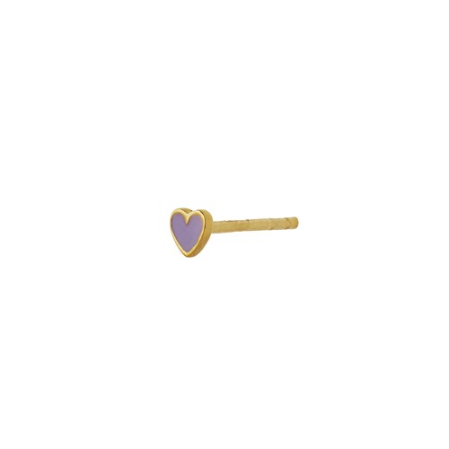 Stine A Petit Love Heart Purple Sorbet Enamel Gold